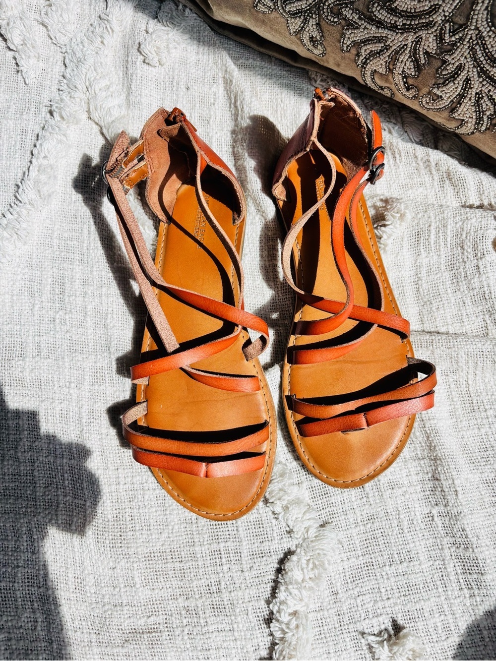 American Eagle Outfitters Brown Wrap-Strap Gladiator Sandals - Picture 3 of 8
